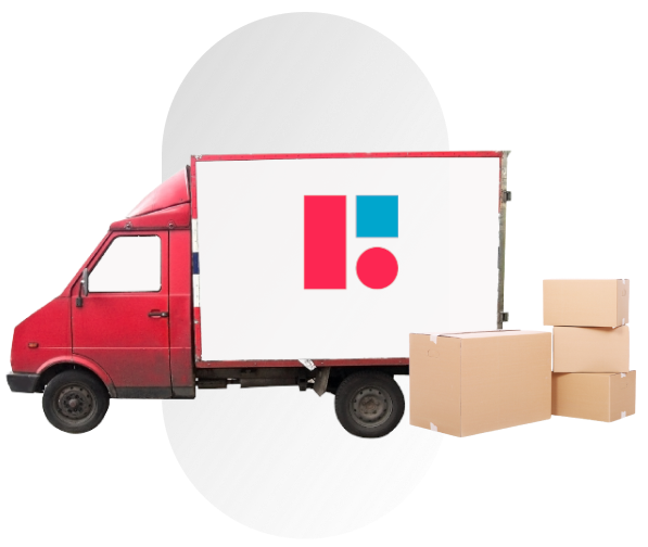 Delivery truck banner
